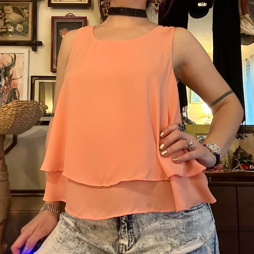 pretty layered tank / size large